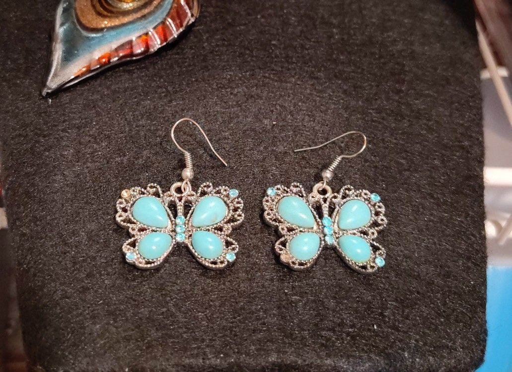 Turquoise Butterfly Earrings