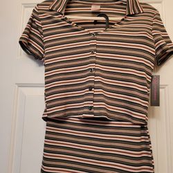 2 Piece Skirt Set Juniors Size M 7-9