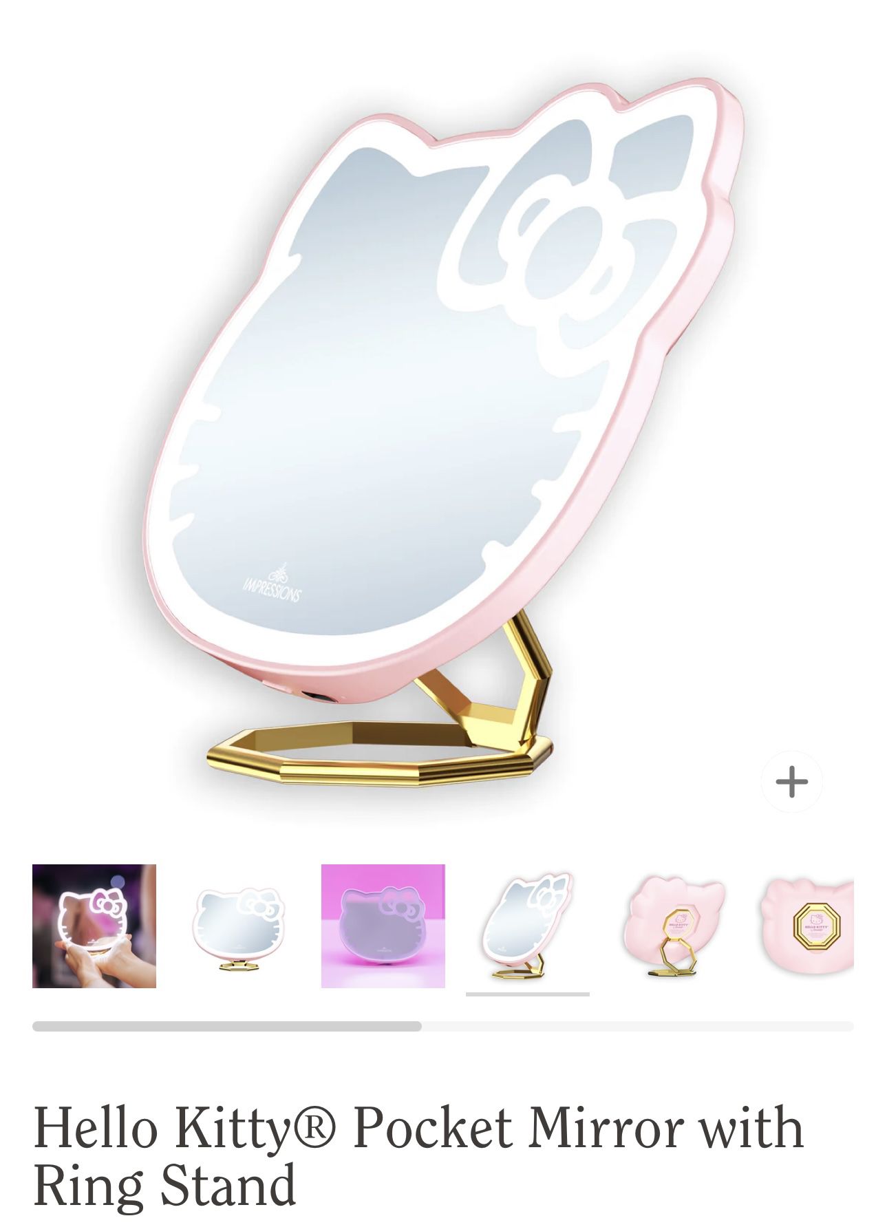 Hello Kitty Led Pocket Mirror With Ring Stand* Firm On Price*