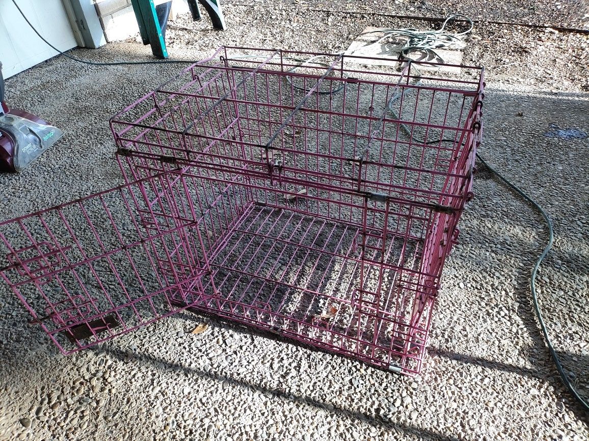 Small Pink Folding Crate