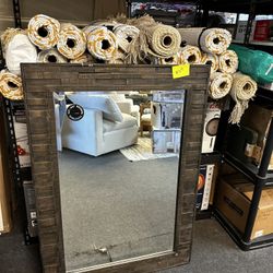 Large Heavy Wood Mirror. New ! 