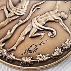 ERTE “I LOVE YOU” BRONZE MEDALLION 