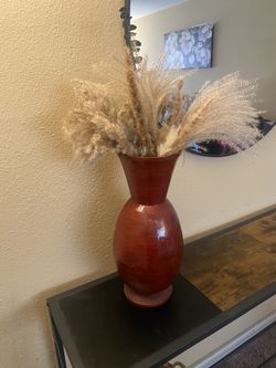 Vase With Pampas