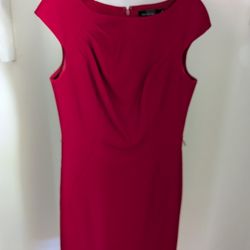 Women's Red The Limited Fitted Short Sleeve Dress Size 2