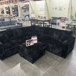 New Black Sectional 
