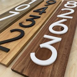 House Number Sign Wood Plaque 