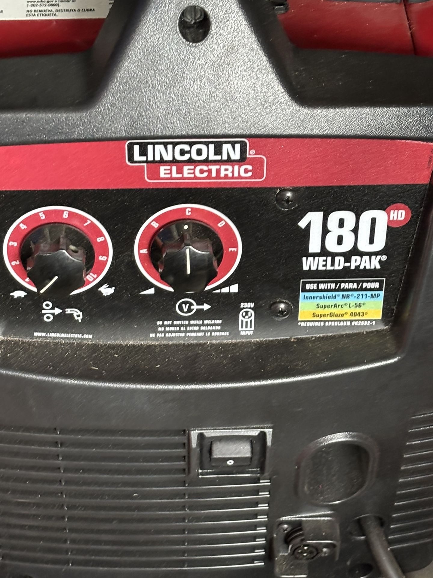 Lincoln MiG Welder 180 Amps