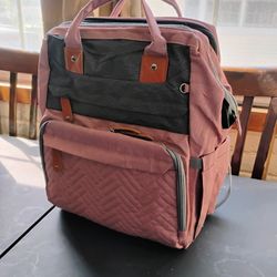 3 In 1 Baby Changing Fold Out Diaper Bag With Insulated Bottle Storage