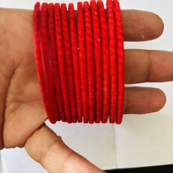 Scarlet red bangles, 2.5 inches diameter, great match with Indian ethnic wear