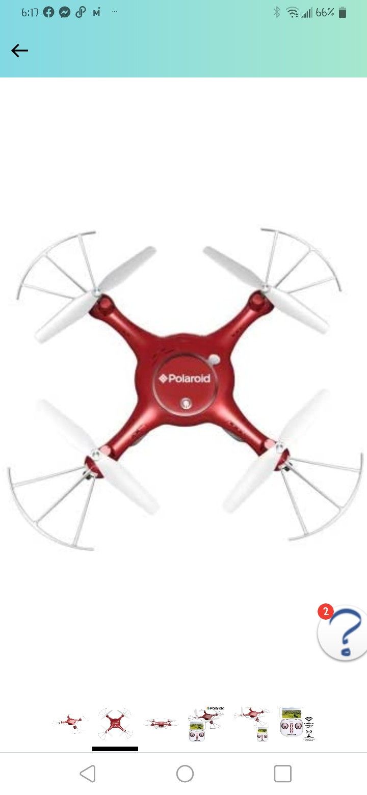 Polaroid PL2000 Quadcopter with 720p HD Wi-Fi Video (Red)