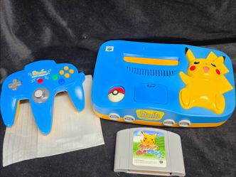 Nintendo 64 Pokemon Pikachu Console Yellow Controller