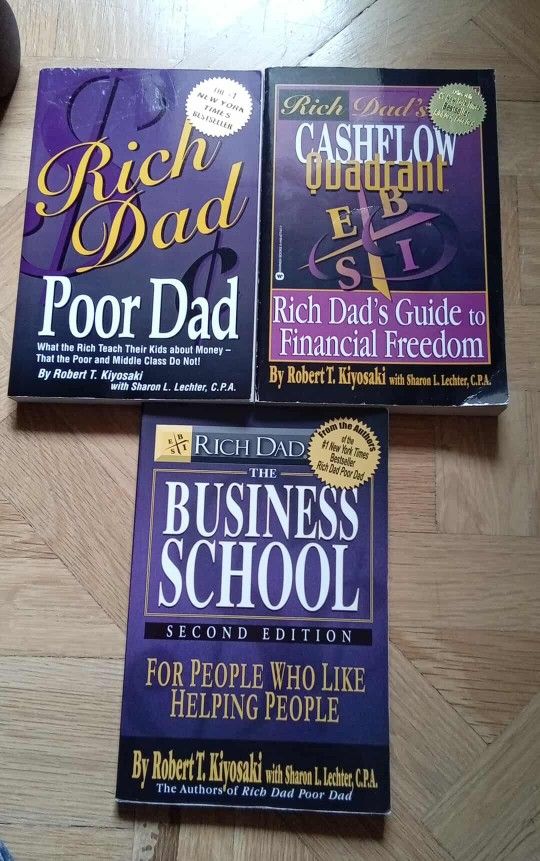 Rich Dad Poor Dad CASHFLOW QUadrant Business School Robert Kiyosaki All 3 Books  $10