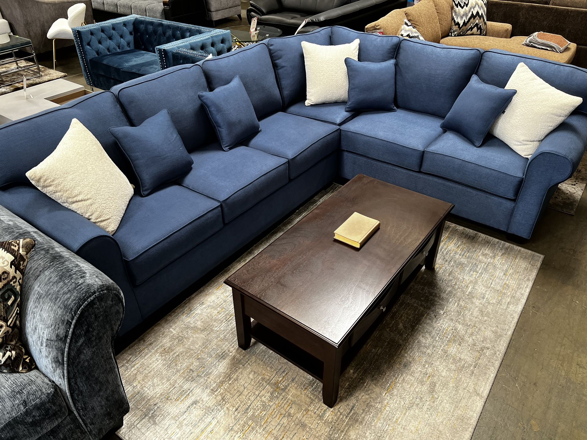 Blue Sectional Sofa