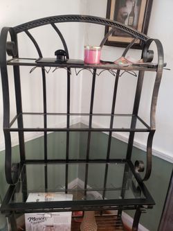 Bronze Bakers Rack w/wine Rack