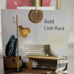 Gold Colored Coat Hat Rack