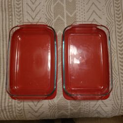 Pyrex 233 3qt Easy Grab Glass Baking Dish With Lid- Made in USA