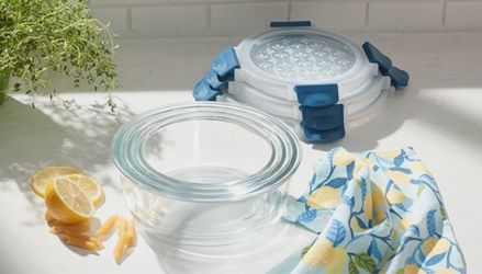 Princess house set of 3 glass lunch containers