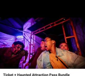 2 six Flags Tickets +Hunted Atraccion$55 Each Bundle