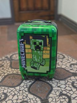 Minecraft Creeper Kids Hard Shell Suitcase Carry On Luggage
