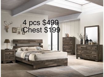 $499 to $525 bedroom set not including mattress and chest