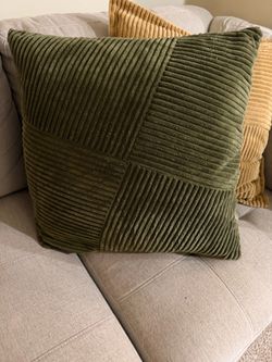 New in box 2 dark green decorative pillow cases