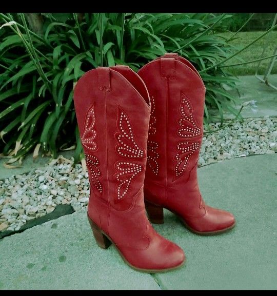 Womens Red Cowboy Boots