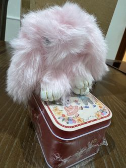 Bunny keychain  pink with box