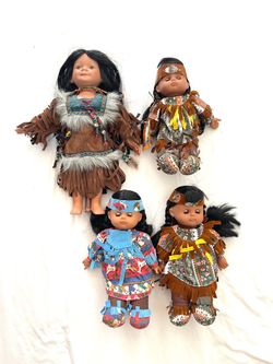 Vintage or antique Native American porcelain dolls. Retails for $30 each I’ll accept $100 for all four.