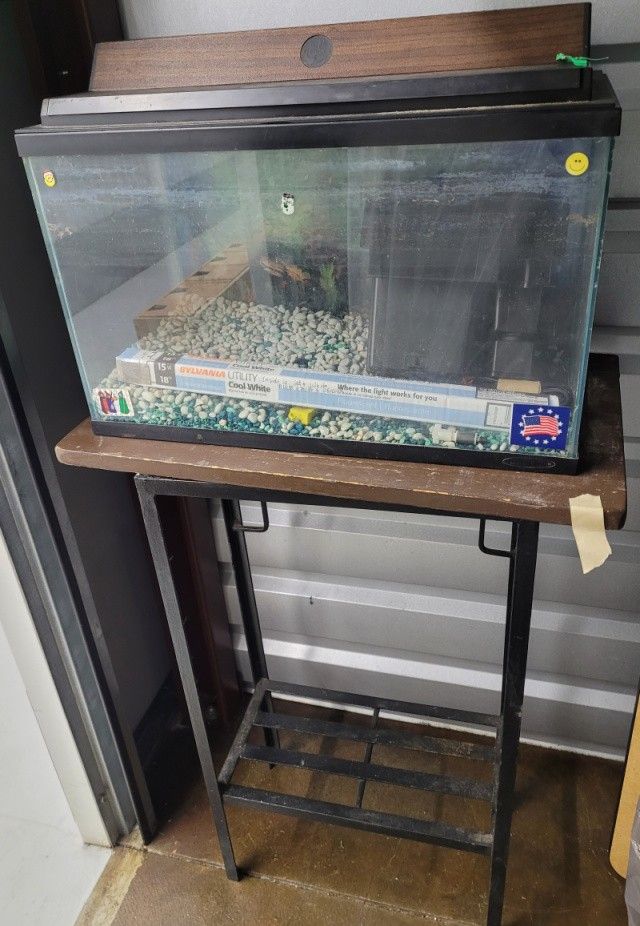 Aquarium and Metal Stand