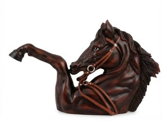 Horse Head Bust Wall Mount, Equine Art Decor Head Sculpture, 3D Art Decor Sculpture Country Horses Hanging Bust Plaque Animal Resin Taxidermy