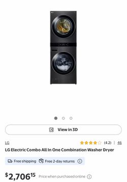 LG Electric Combo All In One Washer Dryer,  Comes Brand new in the box never used! More appliances available 🤩 Pick up or delivery ✔️ Follow for deal