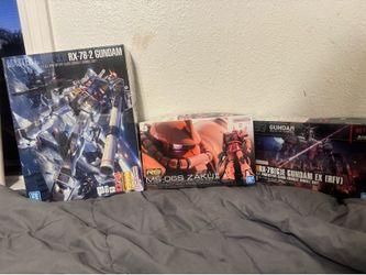 Gunpla Model kit RX-78, MS-0-6S Zaku ll, RX-78(G)E
