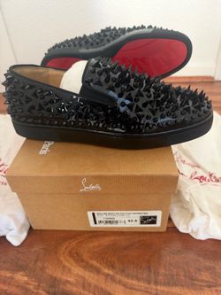 Christian Louboutin roller boat pik pik flat patent/gg 9.5