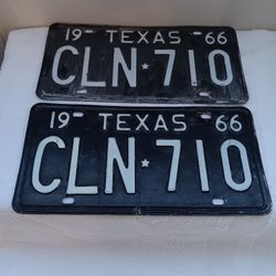 Vintage TX Plates
