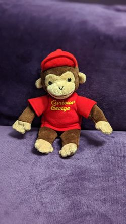 Vintage 90s Curious George Stuffed 11" Plush Monkey