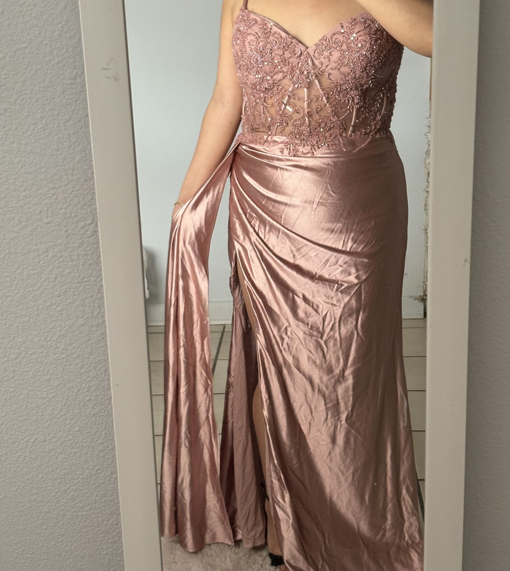 Pink Bridesmaid Gown