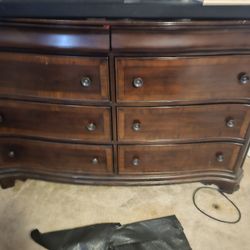 Wooden Dresser W/ matching Nightstands