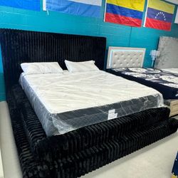 Kung Bed Frame With Mattress Pillow Top 11.5 