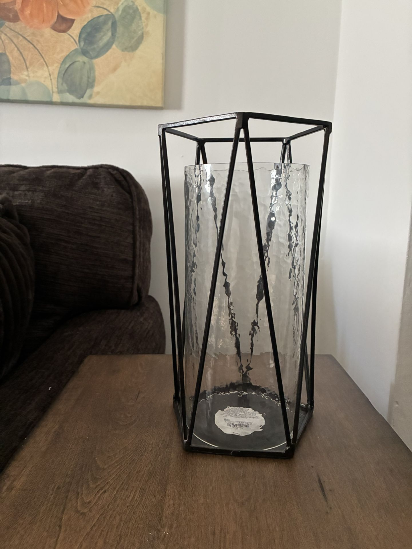 Pier One Black Metal Candle Holder