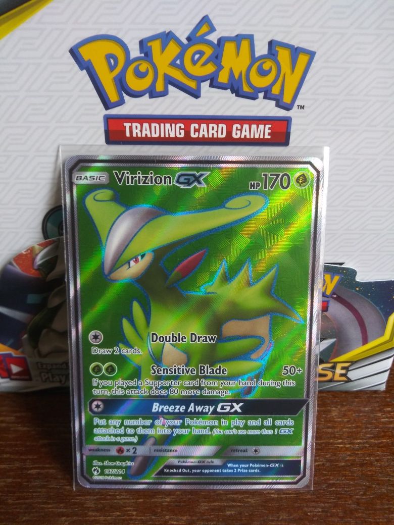 POKEMON VIRIZION GX FULL ART HOLO MINT CONDITION!!!