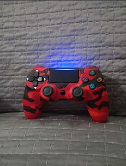 New PlayStation 4 Controller DualShock 4 - Red camo PS4 Video Game Controller Working And Tested