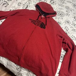 The North Face Large Logo Zip Up Hoodie Jacket Size XXL