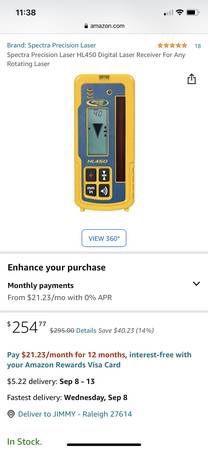 Spectra Precision Laser HL450 Digital Laser Receiver For Any Rotating