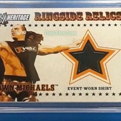 WWE Card Shawn Michaels Relic Event Worn Shirt HBK