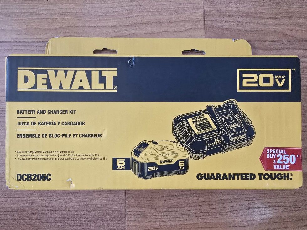 Dewalt 20v 6Ah Battery with 6 Amp Charger