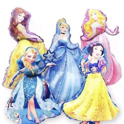 Disney Balloons Elsa Belle Aurora Cinderella 