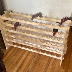 Wood Wine Rack  Holds 72 Bottles 