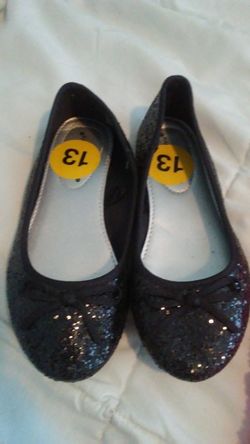 Girls Glittery Black Rampage size 13