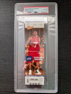 2003 Fleer Authentix Ticket Studs #1 LeBron James RC PSA 6 🔥 Rookie Insert HOF