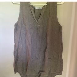 Tempo Paris Taupe Sleeveless Tank Top Tempo Paris Size: M